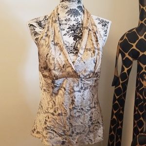 Express silk halter top